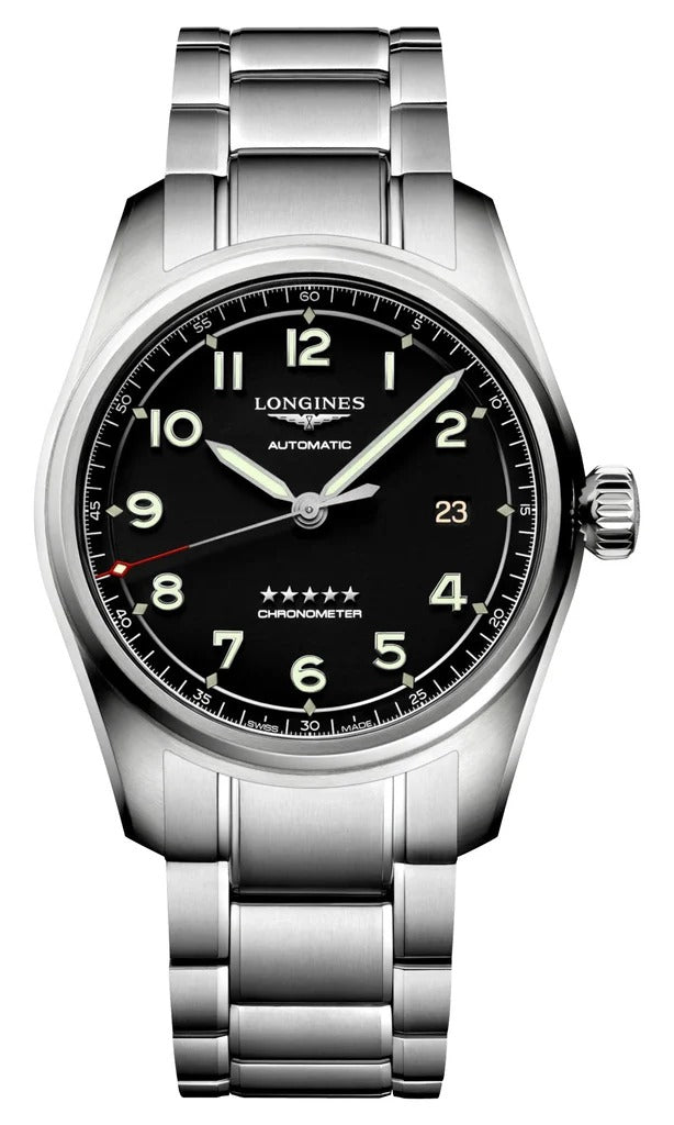 Longines Spirit 40mm COSC Chronometer Black Dial L3.810.4.53.6