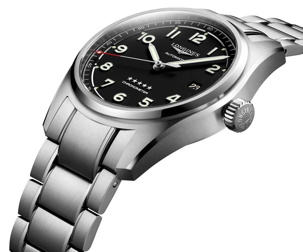 Longines Spirit 40mm COSC Chronometer Black Dial L3.810.4.53.6