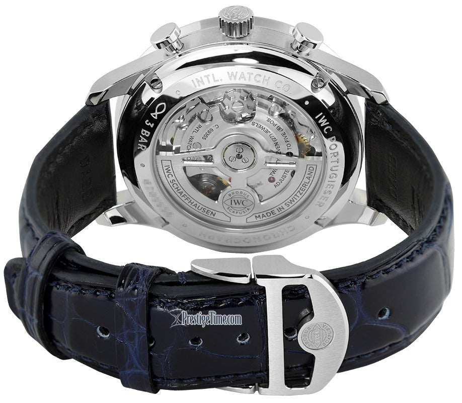 IWC Portugieser Chronograph Silver Dial Blue Hands IW371605