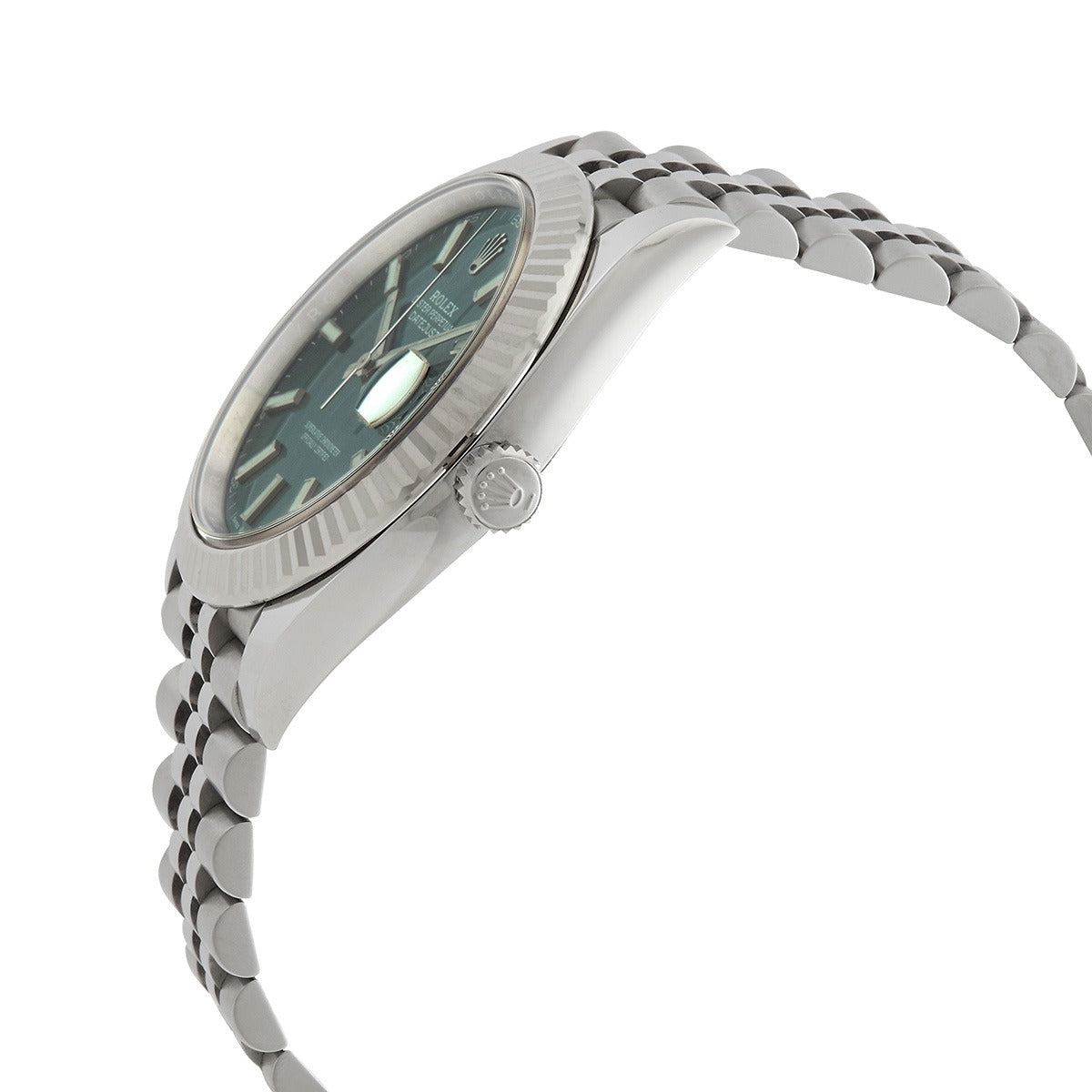 Rolex Datejust 36/41 White Rolesor Blue / Mint Green