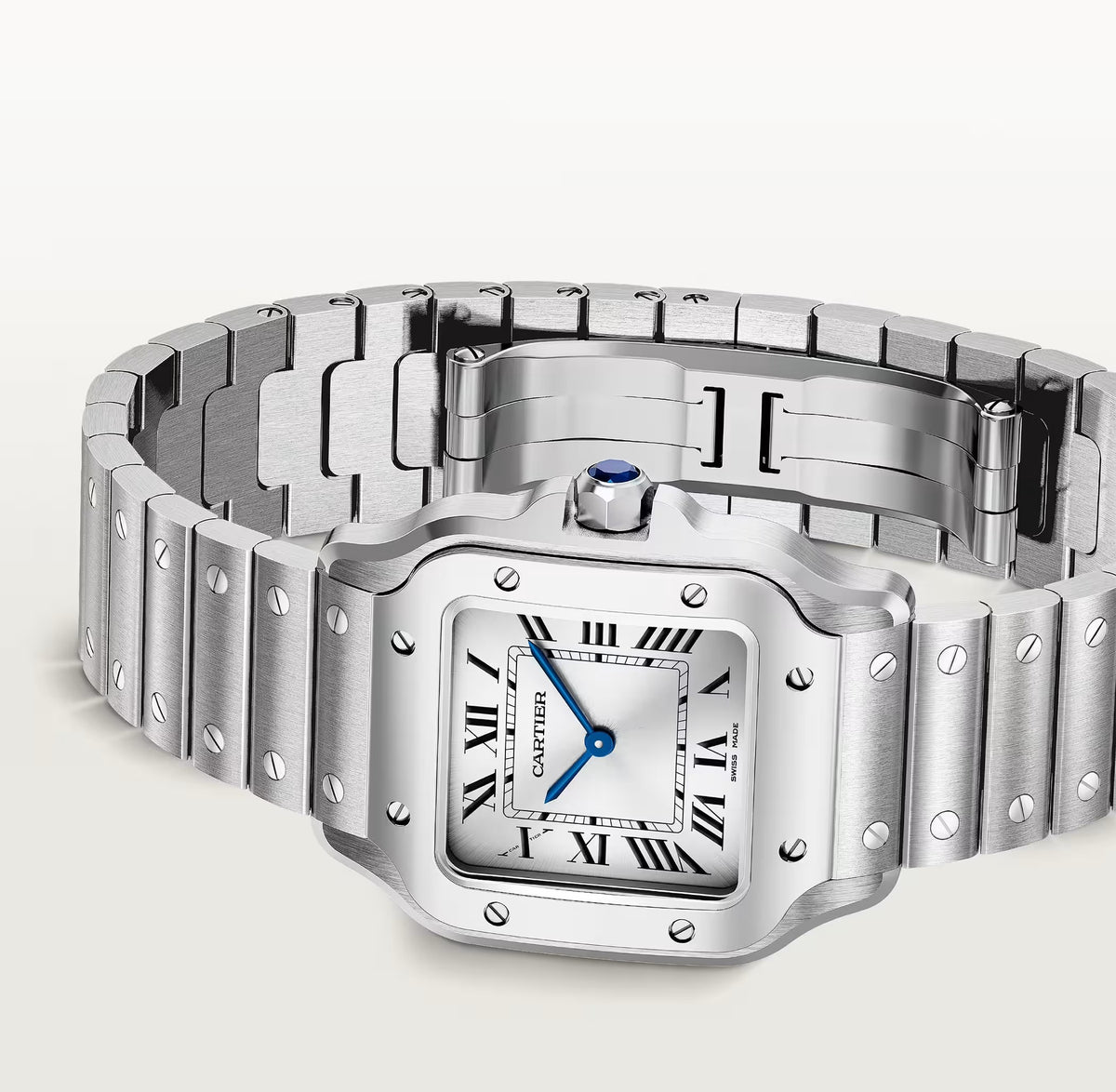 Cartier Santos de Cartier Steel Silver Dial