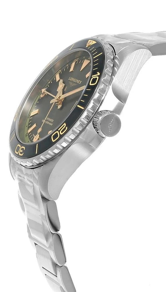 Longines HydroConquest GMT 41mm Green Dial L3.890.4.06.6