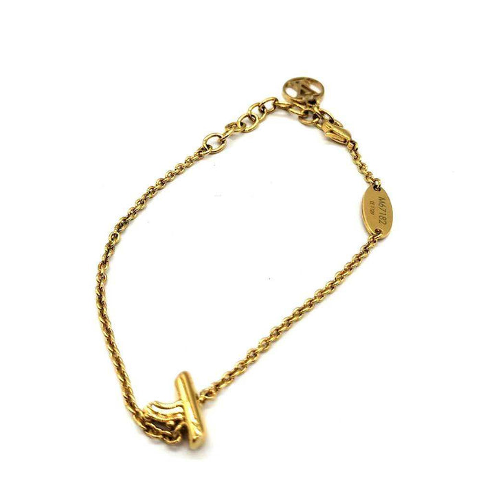 Louis Vuitton LV & Me Y Motif Gold-Plated Bracelet – front view