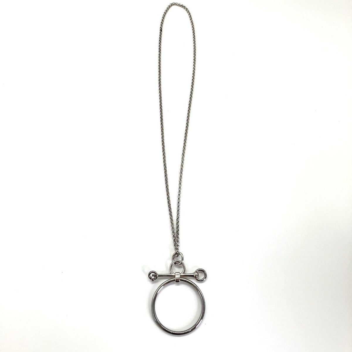 Hermès Mors de Bride Sterling Silver Long Necklace – pendant detail