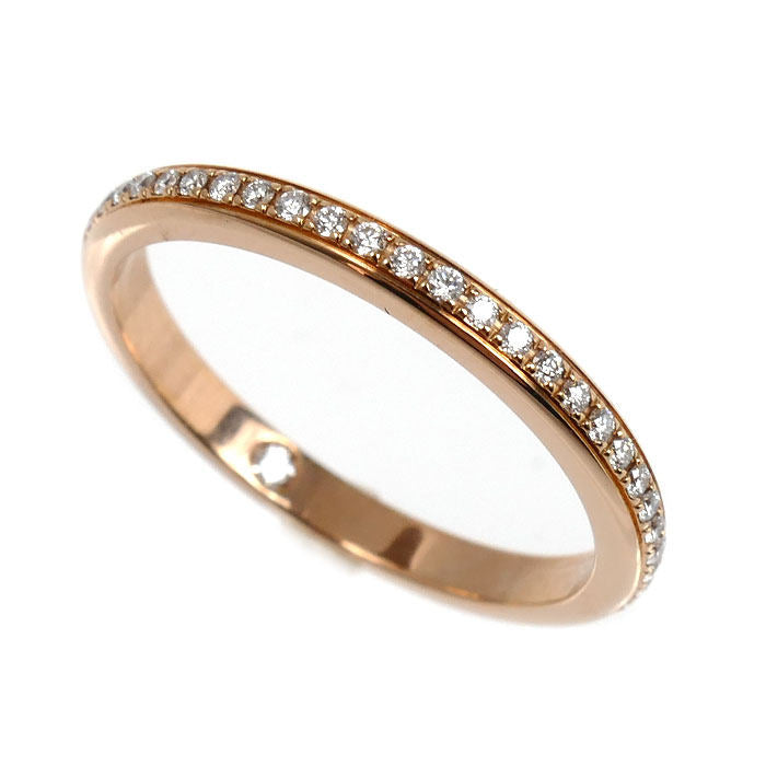 Bulgari Roma Amor 18K Rose Gold Diamond Ring – front view