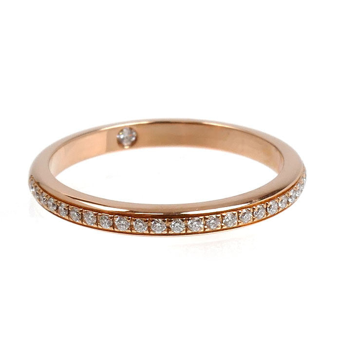 Bulgari Roma Amor 18K Rose Gold Diamond Ring – top view