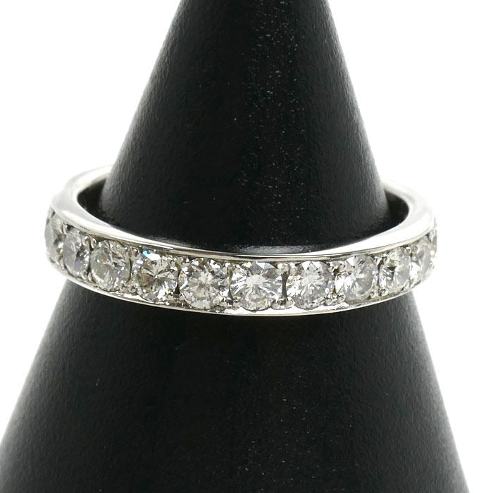 Platinum Full Diamond Eternity Ring – front view