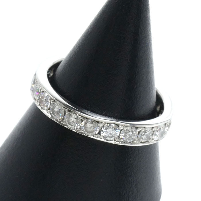 Platinum Full Diamond Eternity Ring – side view