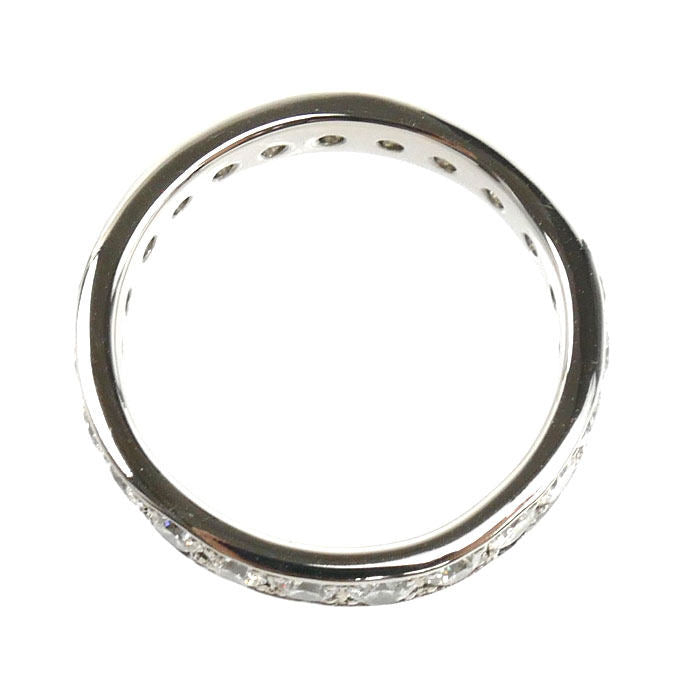 Platinum Full Diamond Eternity Ring – top view