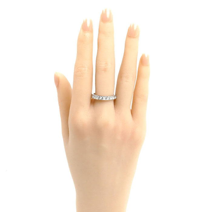 Platinum Full Diamond Eternity Ring – alternate view