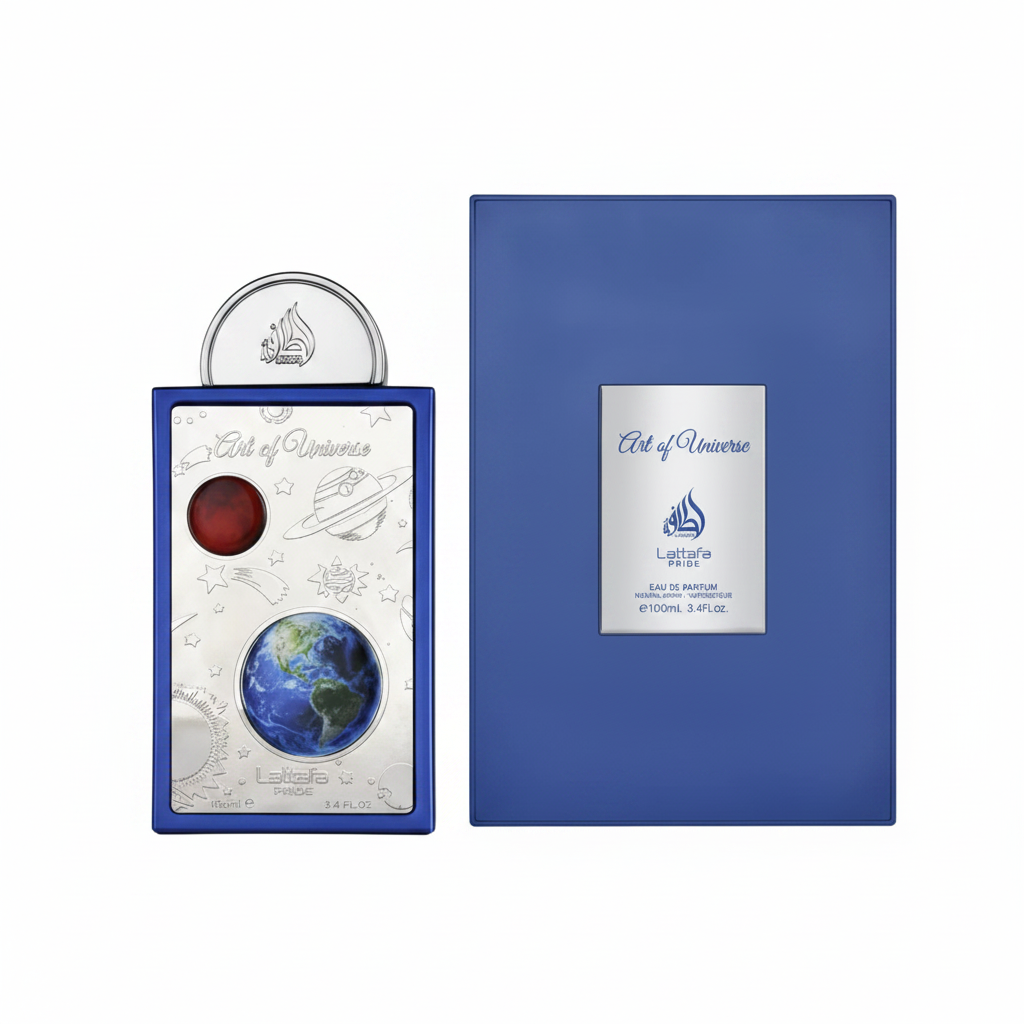 Lattafa Pride Art of Universe - Bottle and Box