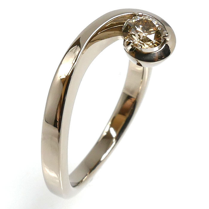 Kashikey Float 18K Rose Gold Diamond Ring – side view