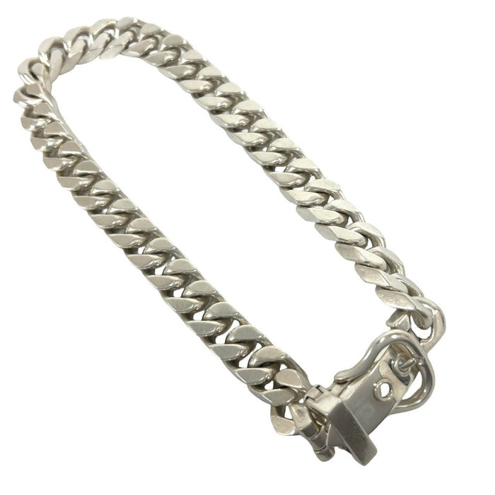 Hermès Boucle Sellier GM Sterling Silver Necklace – front view