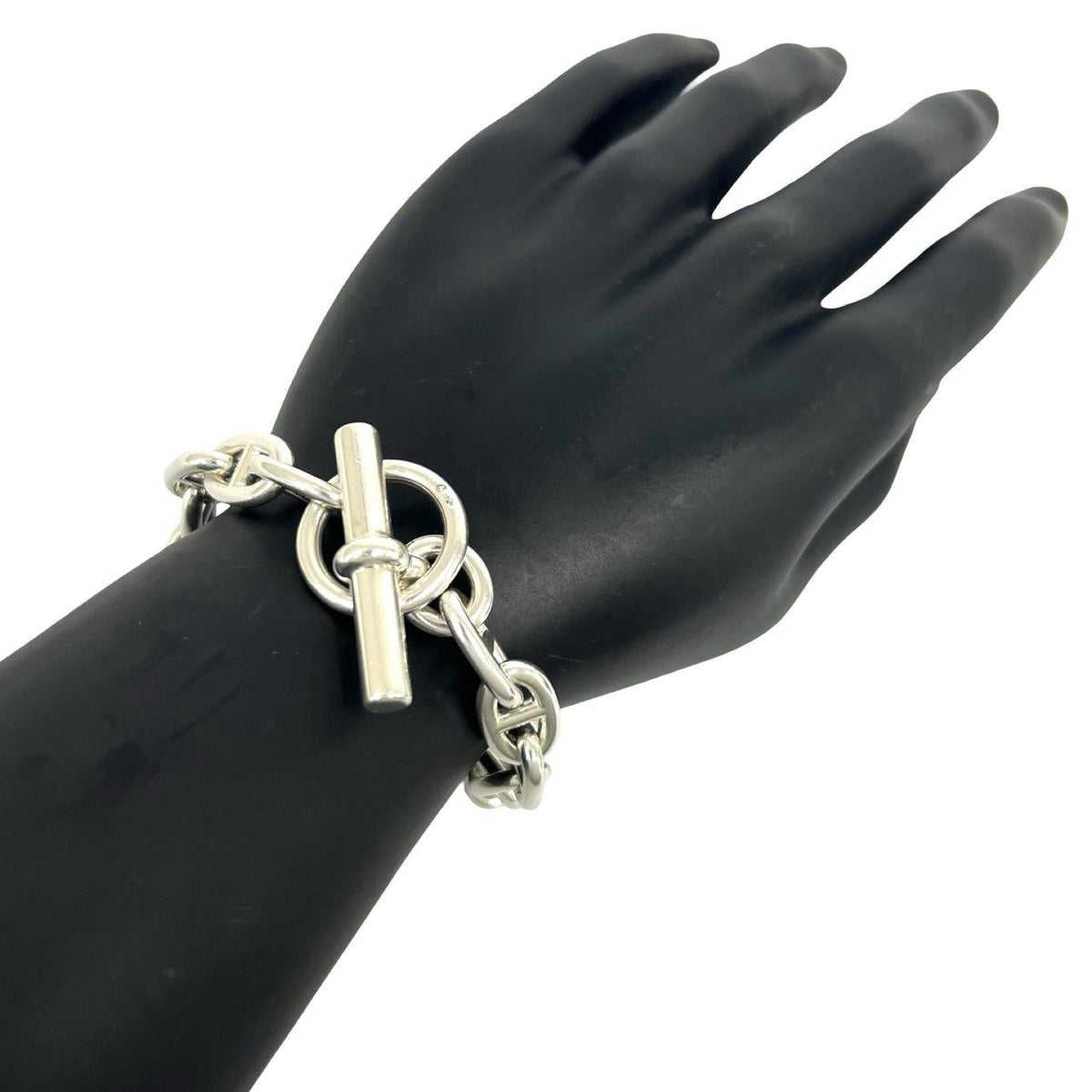 Hermès Chaîne d'Ancre MM Sterling Silver Bracelet – detail view