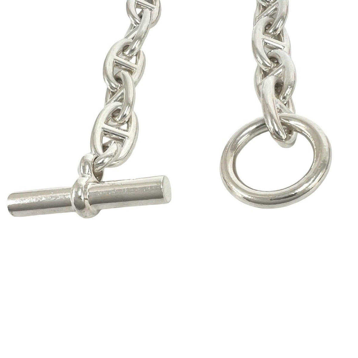 Hermès Chaîne d'Ancre GM Sterling Silver Bracelet – side view