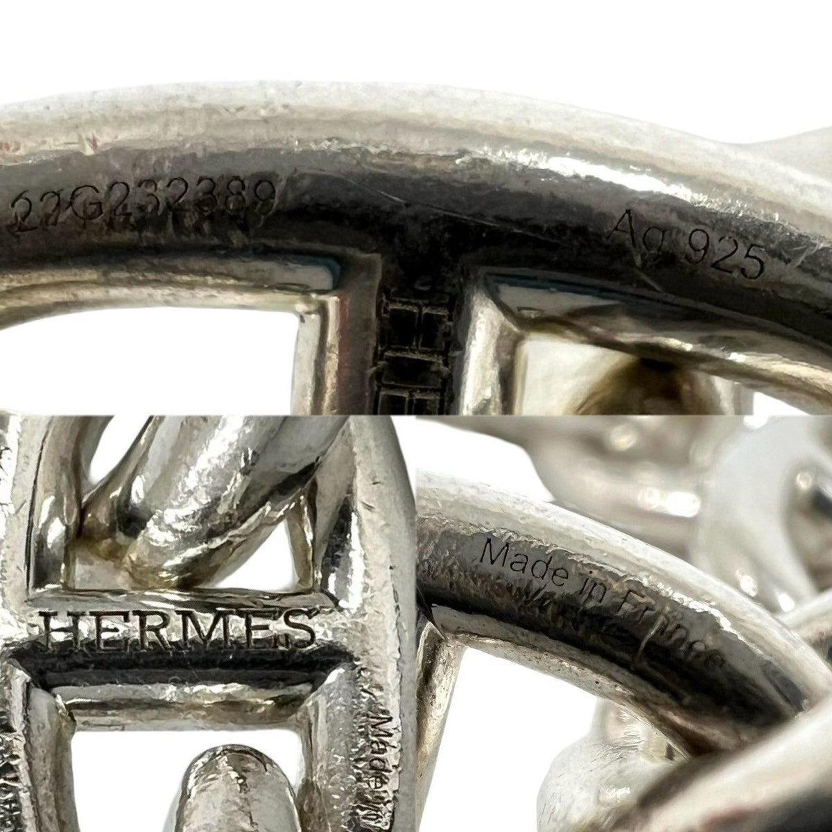 Hermès Chaîne d'Ancre GM Sterling Silver Bracelet – clasp detail