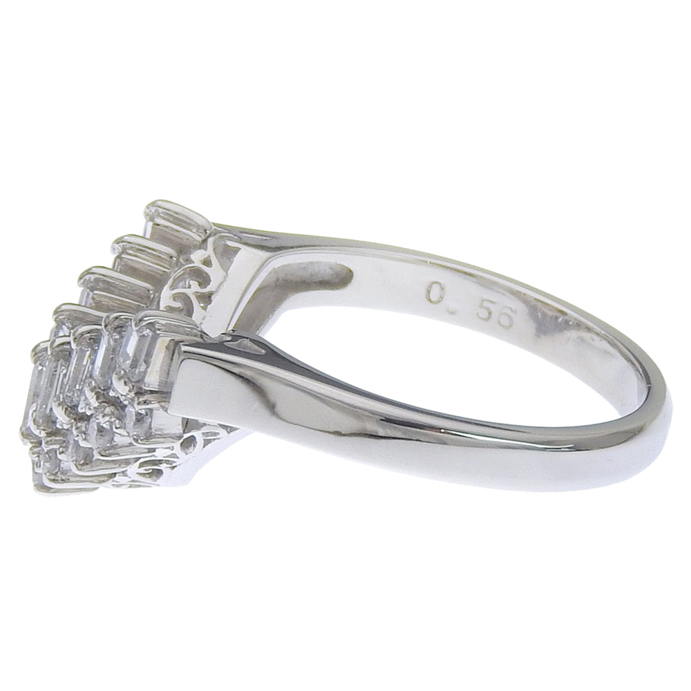Platinum V Shape Diamond Ring 0.56ct – packaging