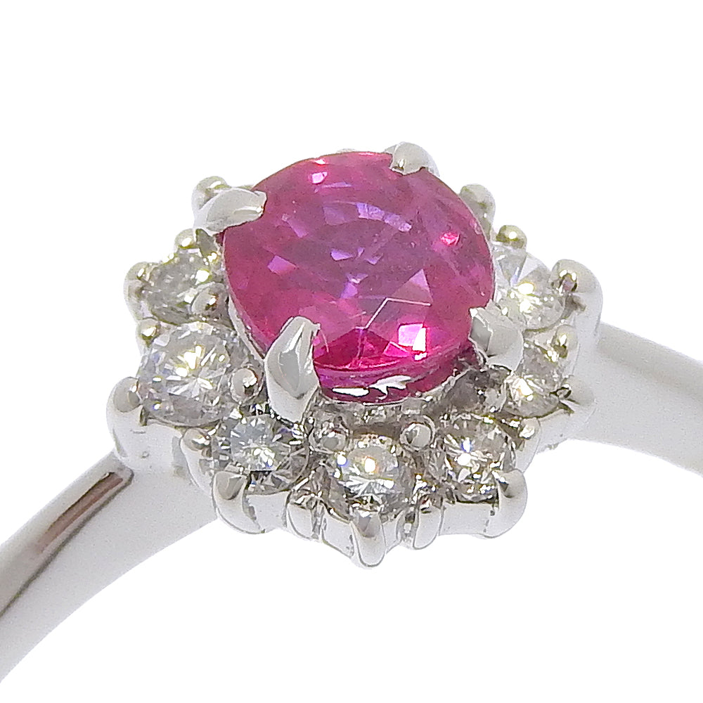 Platinum Diamond Ruby Ring 3.5g – inside band