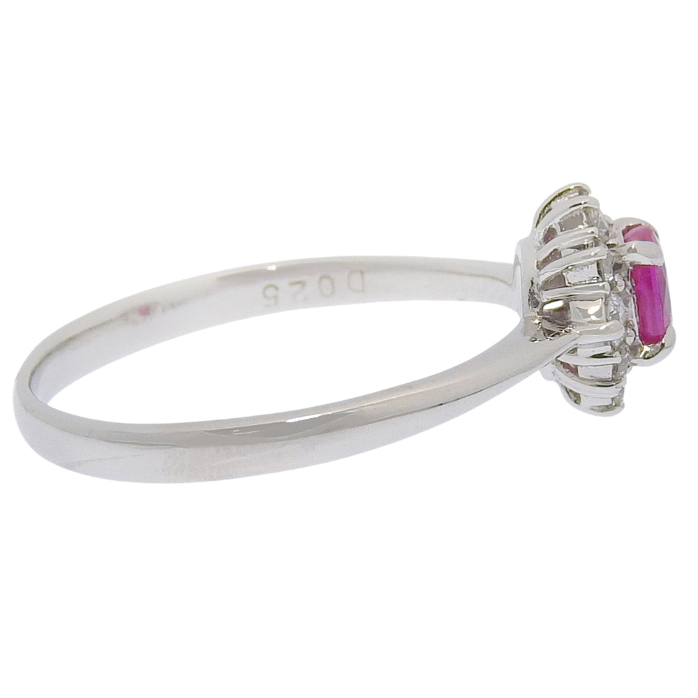 Platinum Diamond Ruby Ring 3.5g – alternate view