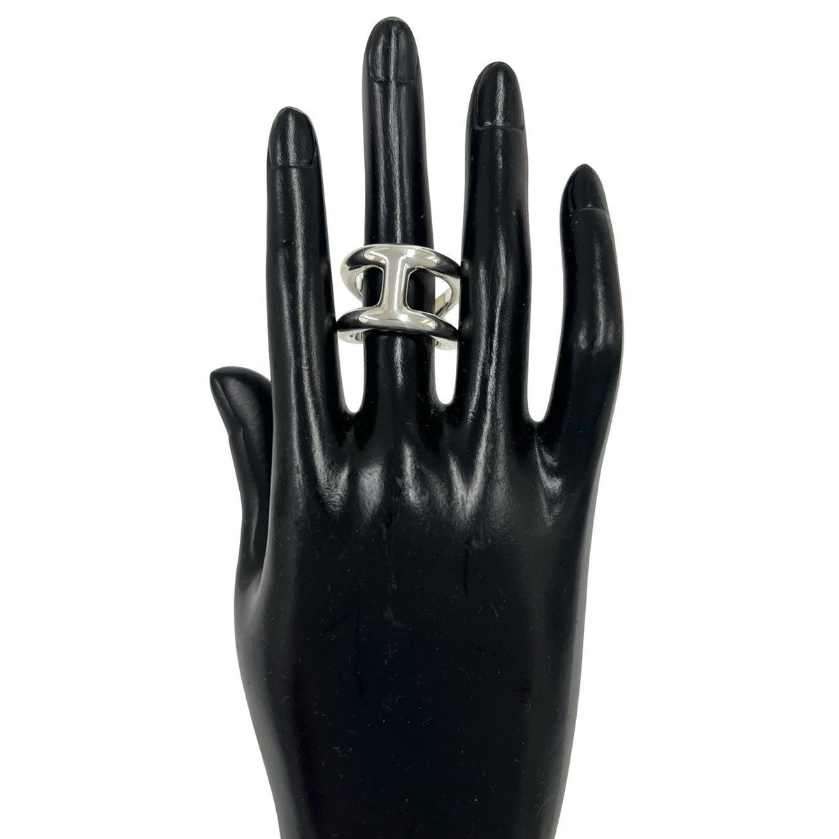 Hermès Osmose GM Sterling Silver Ring – side view