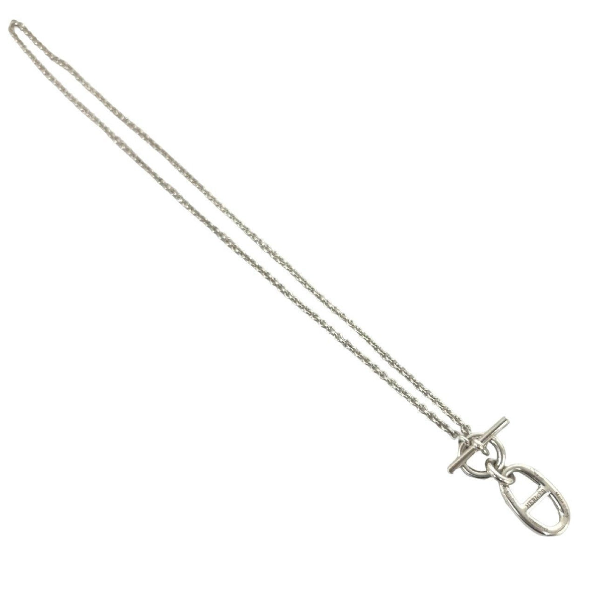 Hermès Chaîne d'Ancre Amulette Sterling Silver Necklace – front view