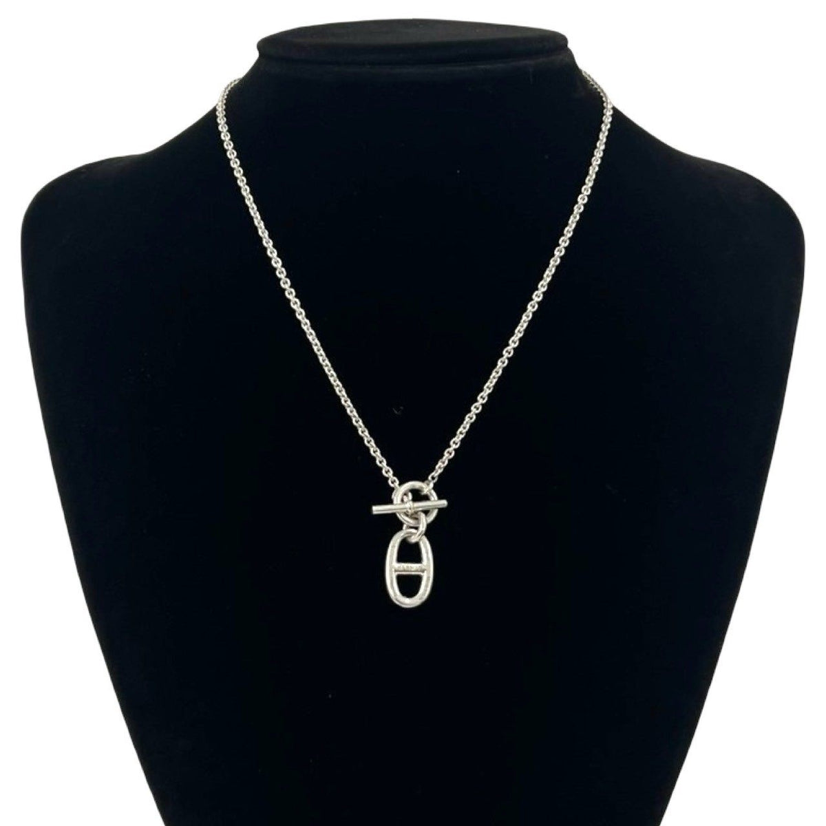 Hermès Chaîne d'Ancre Amulette Sterling Silver Necklace – pendant detail