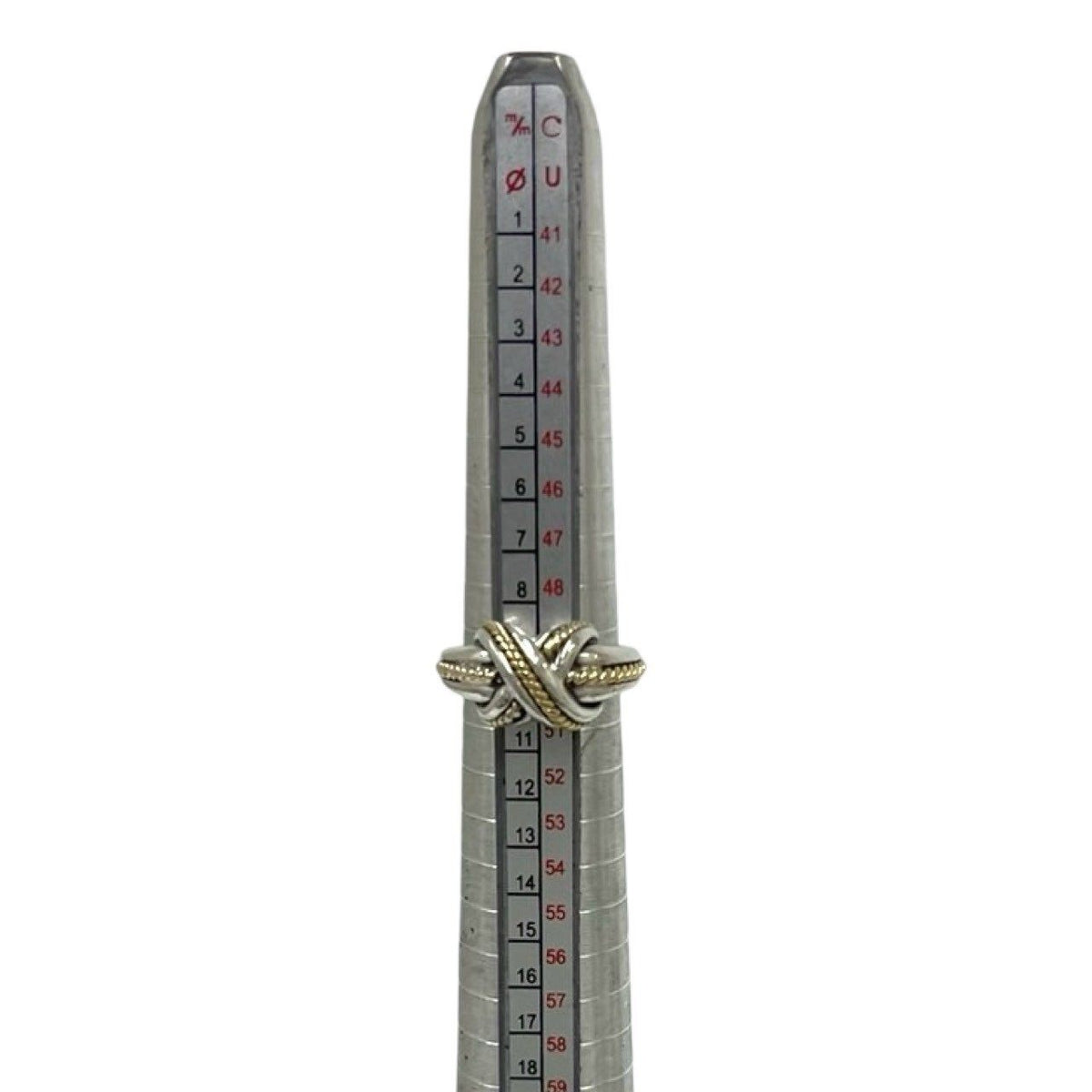 Tiffany & Co. Signature Cross 18K Yellow Gold Ring – close-up