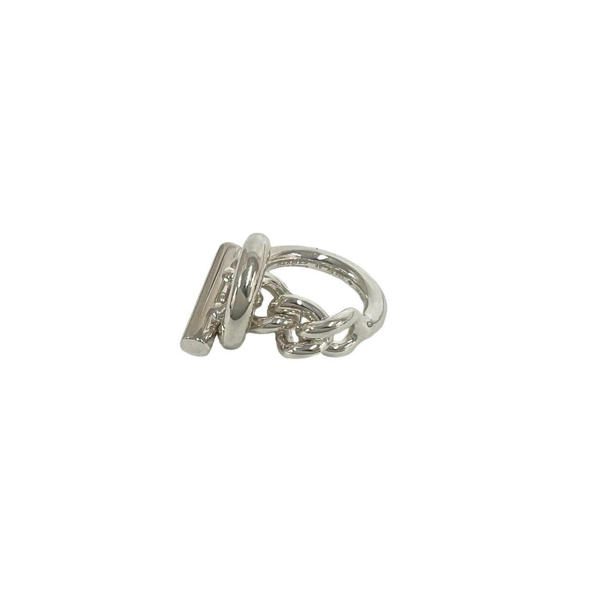 Hermès Croisette Sterling Silver Ring – inside band