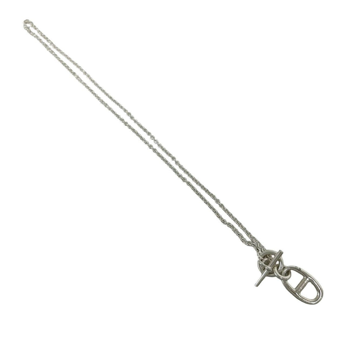 Hermès Amulette Chaîne d'Ancre Sterling Silver Necklace – front view
