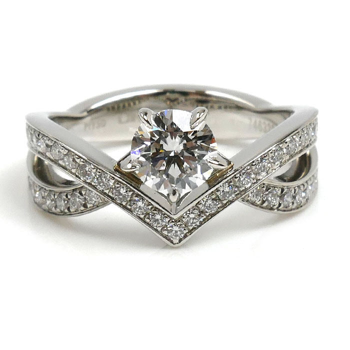 Chaumet Josephine Amour D’Aigrette Platinum Diamond Ring – top view