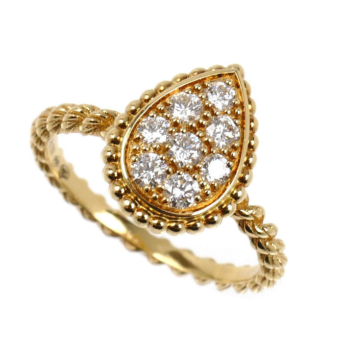 Boucheron Serpent Boheme 18K Yellow Gold Diamond Ring – front view