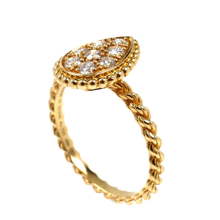 Boucheron Serpent Boheme 18K Yellow Gold Diamond Ring – side view