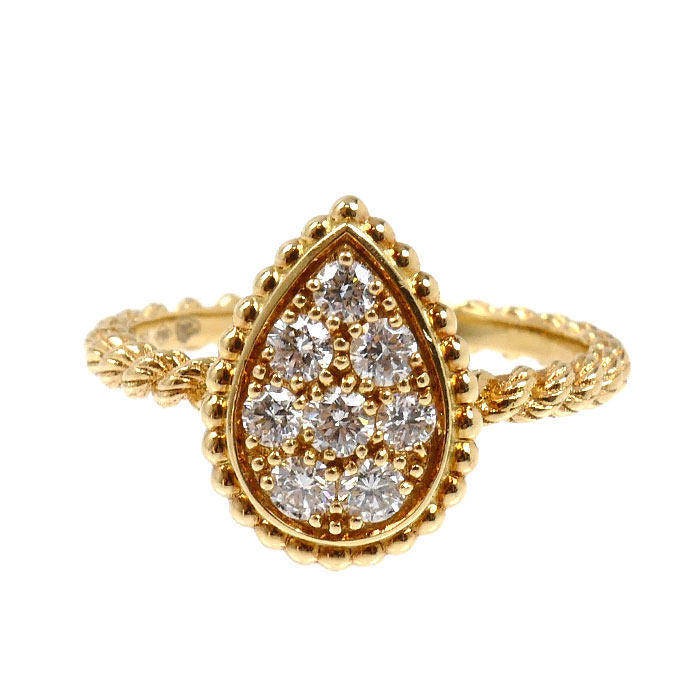 Boucheron Serpent Boheme 18K Yellow Gold Diamond Ring – top view