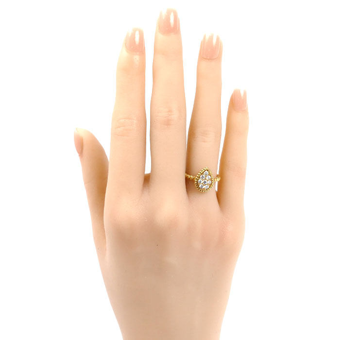 Boucheron Serpent Boheme 18K Yellow Gold Diamond Ring – close-up