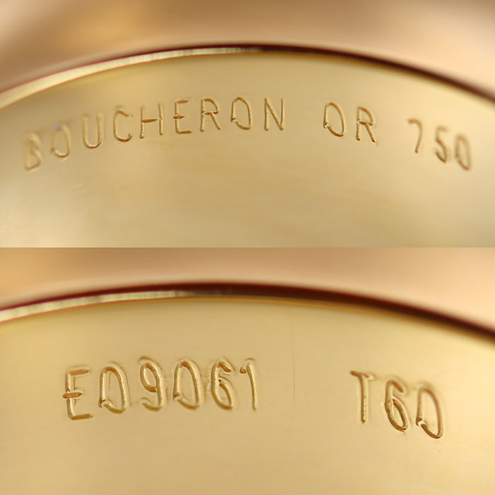 Boucheron Quatre Classique 18K Yellow Gold Diamond Ring – inside band