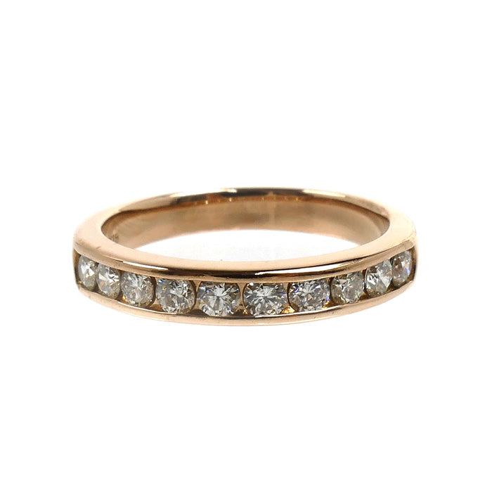 18K Rose Gold Diamond Ring 0.5ct – top view