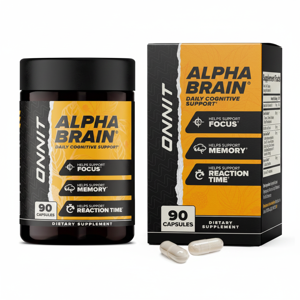 Onnit Alpha Brain - Bottle and Box