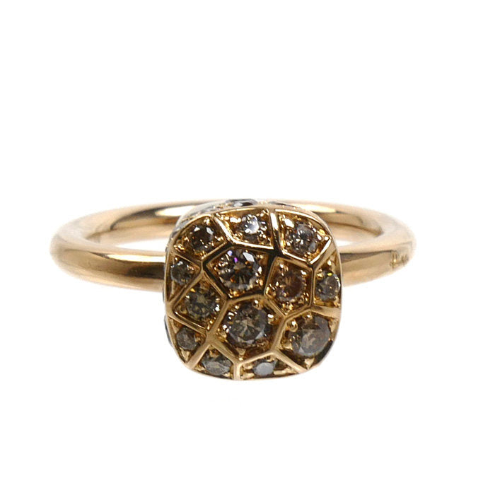 Pomellato Nudo Petit 18K Rose Gold Diamond Solitaire Ring – side view