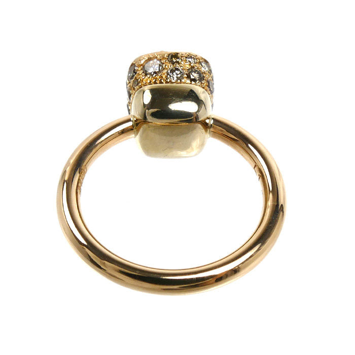 Pomellato Nudo Petit 18K Rose Gold Diamond Solitaire Ring – top view