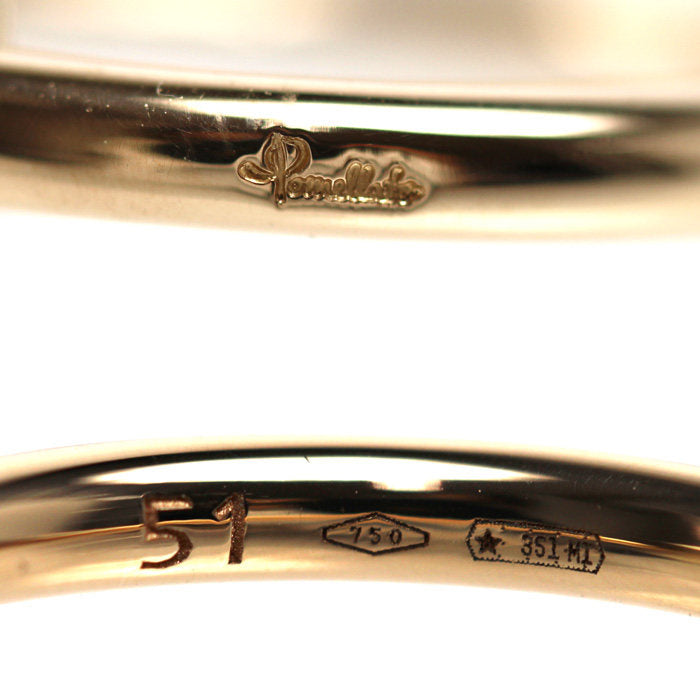 Pomellato Nudo Petit 18K Rose Gold Diamond Solitaire Ring – inside band