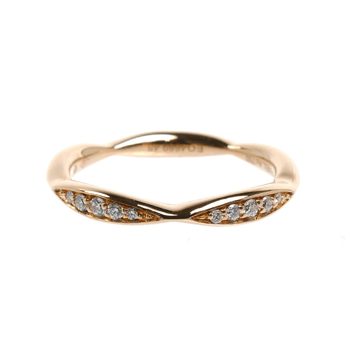 Chanel Camelia 18K Rose Gold Diamond Ring – top view