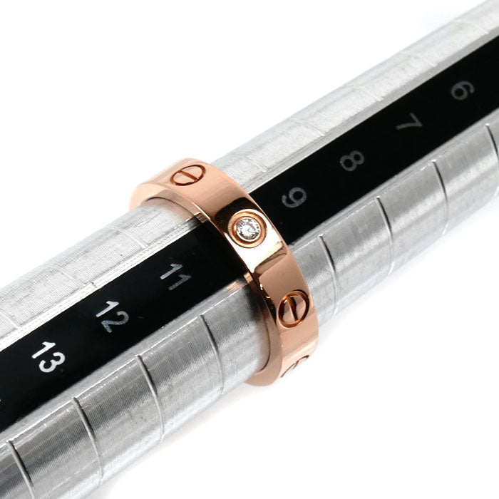 Cartier Mini Love 18K Rose Gold Diamond Ring – alternate view
