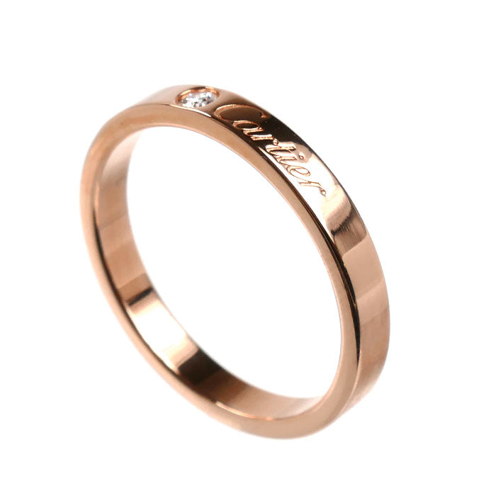 Cartier 18K Rose Gold Diamond Wedding Ring – side view