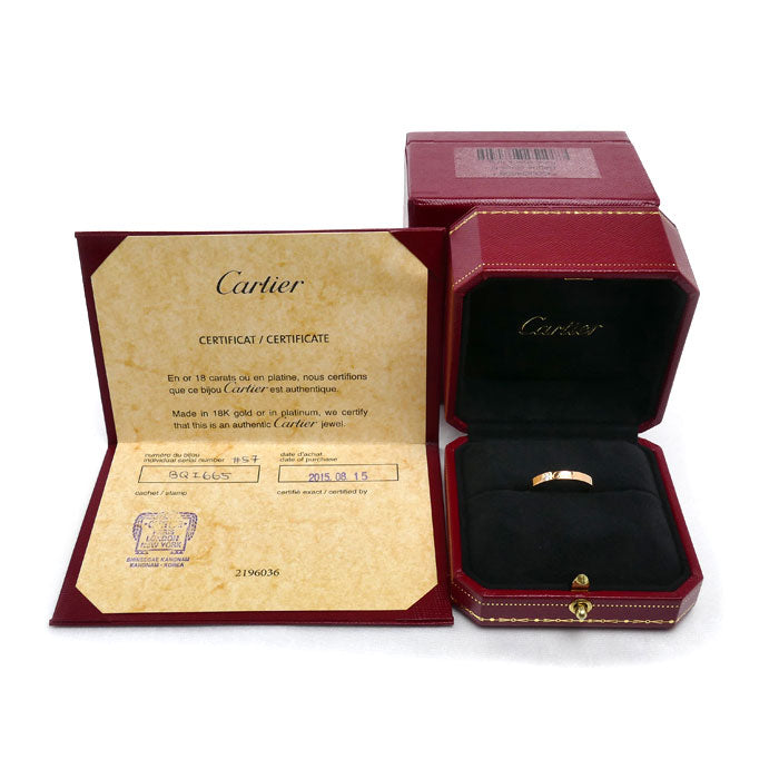 Cartier 18K Rose Gold Diamond Wedding Ring – image 8