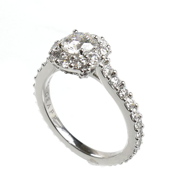 Graff Icon 18K White Gold Diamond Ring – side view
