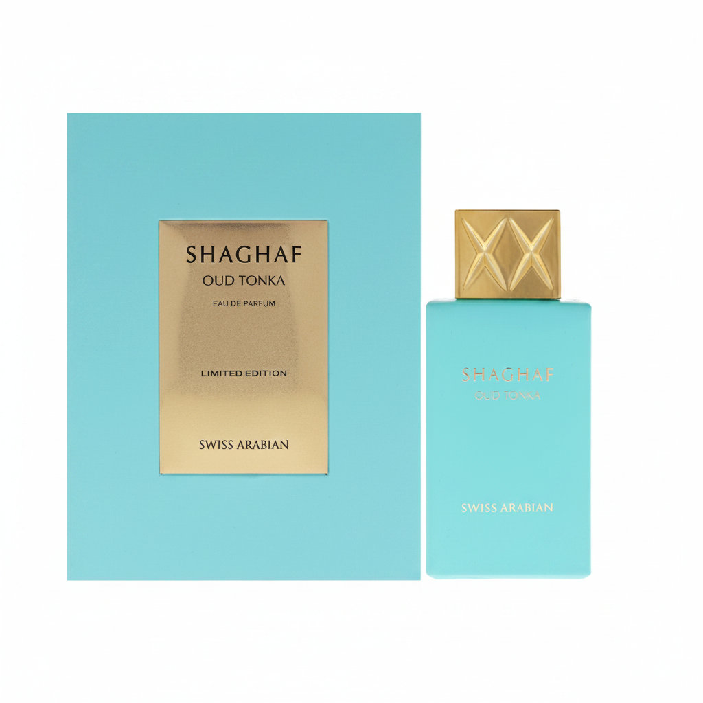 Swiss Arabian Shaghaf Oud Tonka Limited Edition EDP - Box and Bottle
