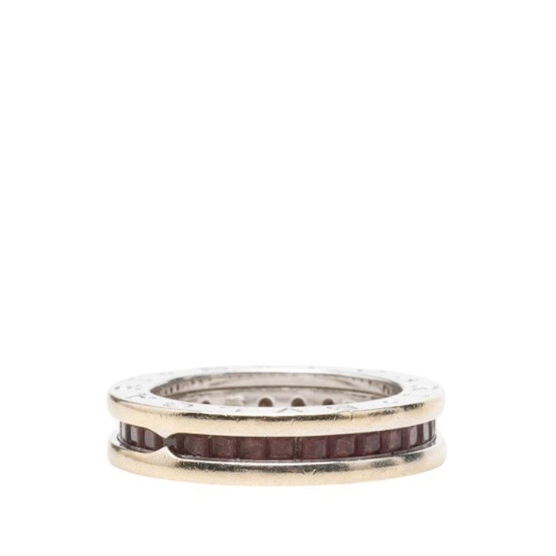 Bulgari B.zero1 18K White Gold Garnet Ring – side view