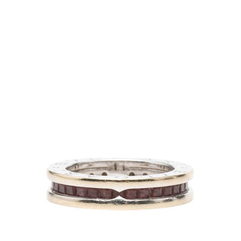 Bulgari B.zero1 18K White Gold Garnet Ring – top view