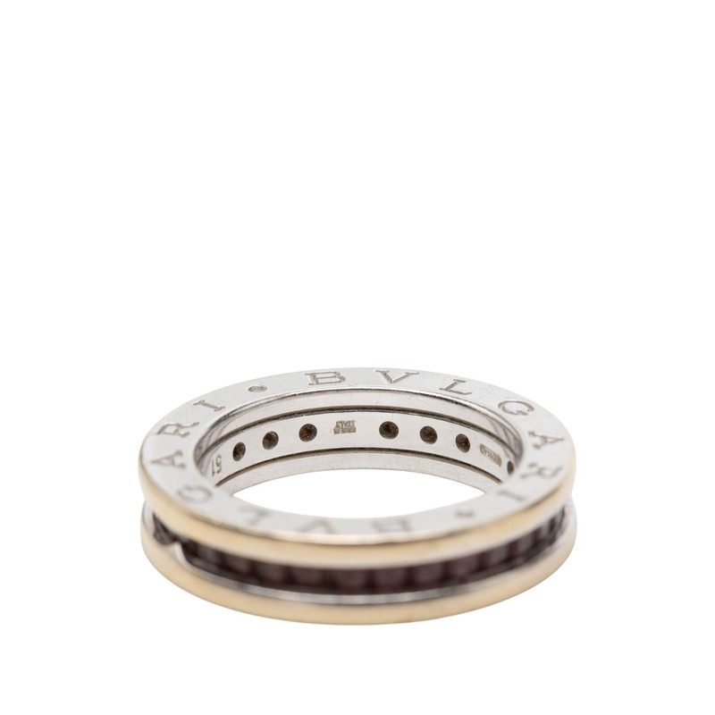 Bulgari B.zero1 18K White Gold Garnet Ring – inside band