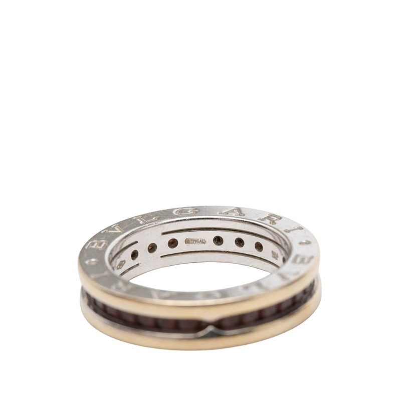 Bulgari B.zero1 18K White Gold Garnet Ring – close-up